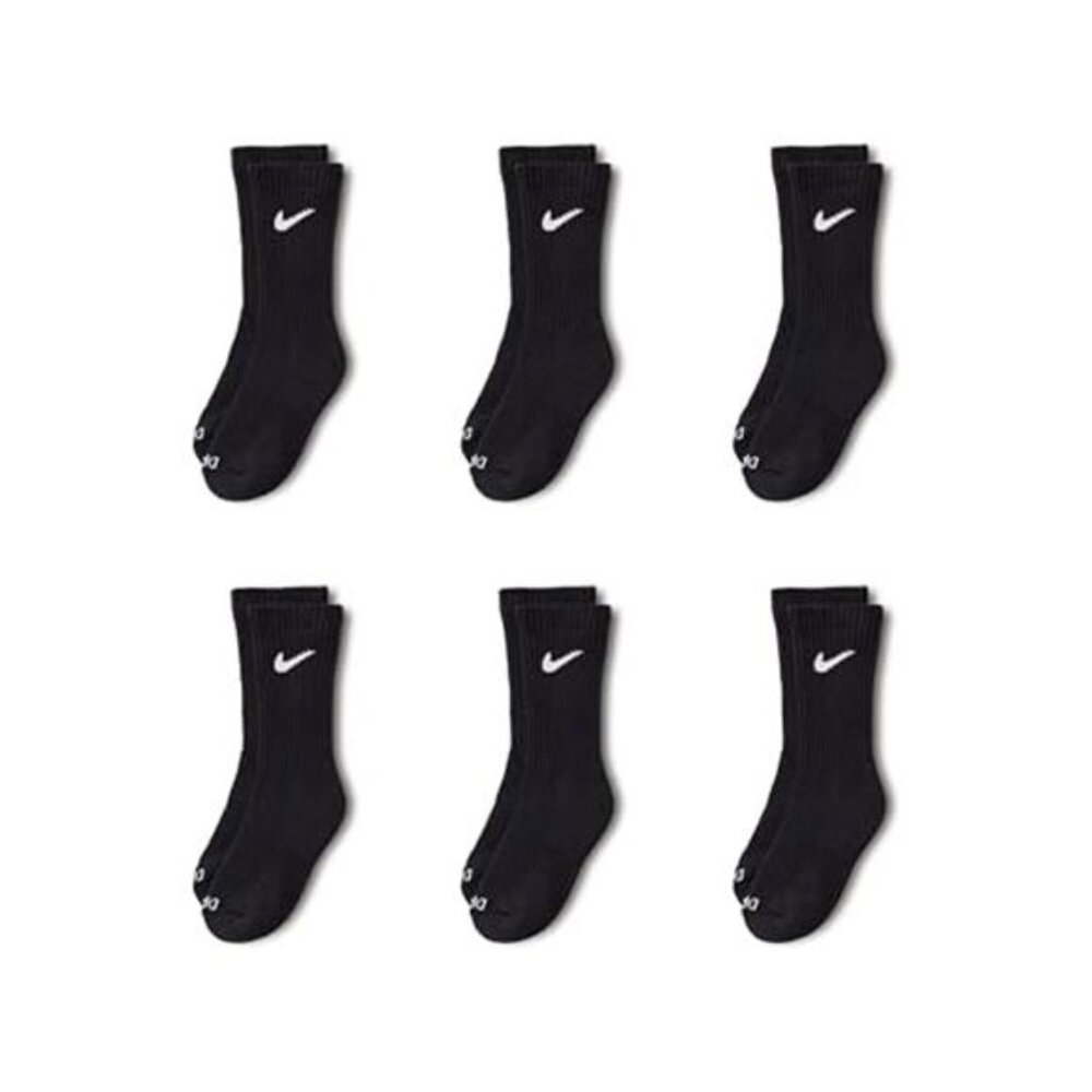 Kids 6 Pack Performance Socks Toddler Cushioned Moisture Wicking Crew